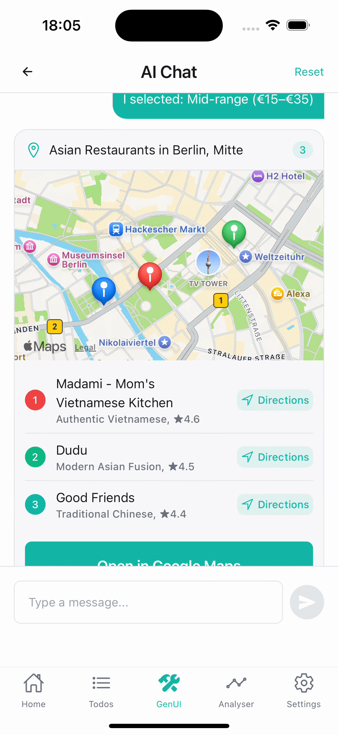 Wire RN food recommendation — screen 3 of 7