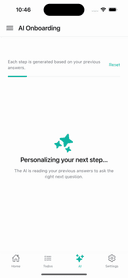 Wire RN dynamic onboarding — screen 2