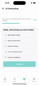 Wire RN dynamic onboarding — screen 3